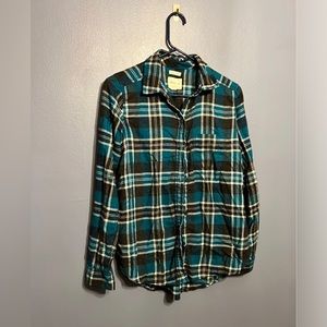 American Eagle Outfitters AEO Ahh-Mazingly Soft Plaid Flannel Shirt Sz XS Womens
